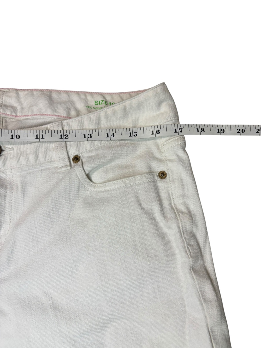 Lilly Pulitzer Size 10 Skinny White Jeans - Picture 4 of 7